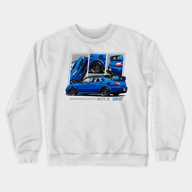 Impreza WRX STI Hawkeye, JDM Car Crewneck Sweatshirt by T-JD